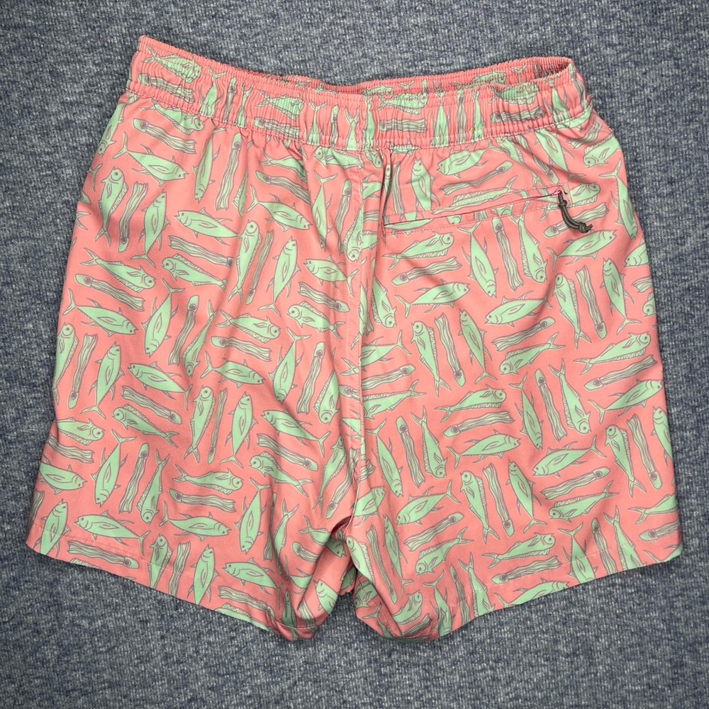 AFTCO Fishing Shorts Men's Coral Fish Print Board Shorts Swim Trunks Size M - Picture 2 of 7